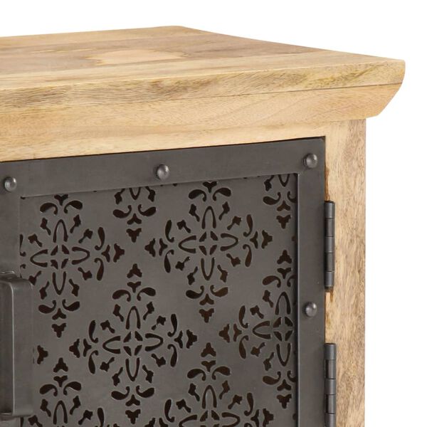 Bois de manguier portes acier 120x30x40