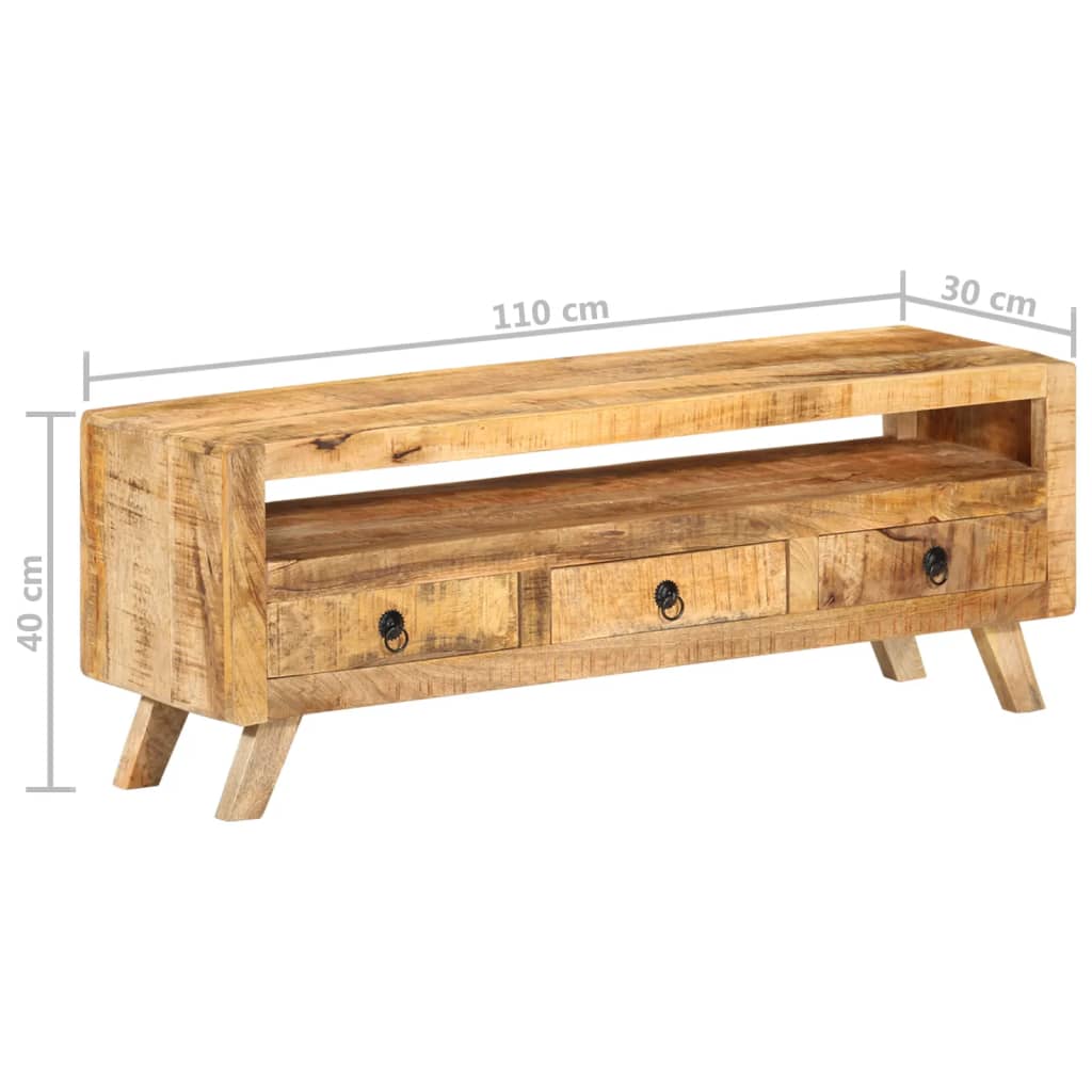 Bois massif de manguier 110x30x40